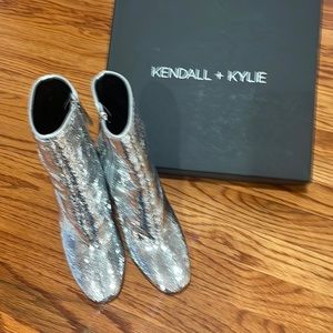 Kendall + Kylie Silver Boots